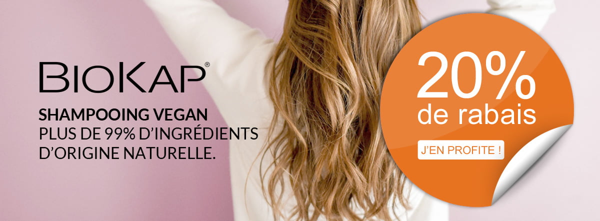 Au mois de novembre, profitez de -20% sur la gamme lde shampooing BIOKAP.