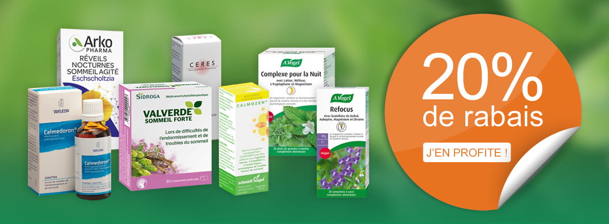 -20% sur les compl&eacute;ments naturels pour le sommeil&nbsp;!
