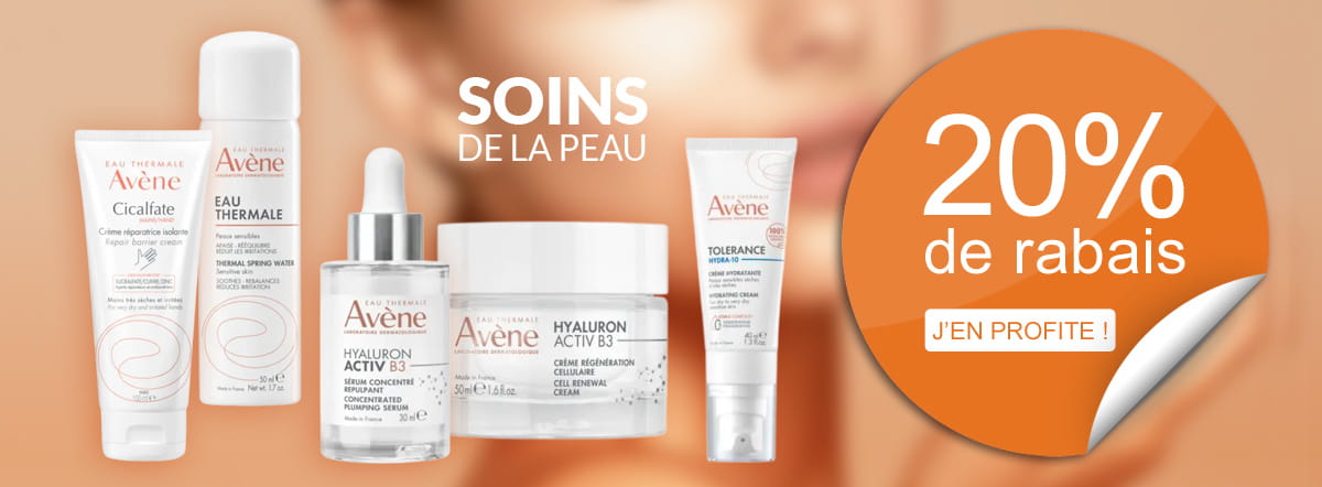 Durant le mois d'octobre, profitez de -20% sur toute la gamme Avène !