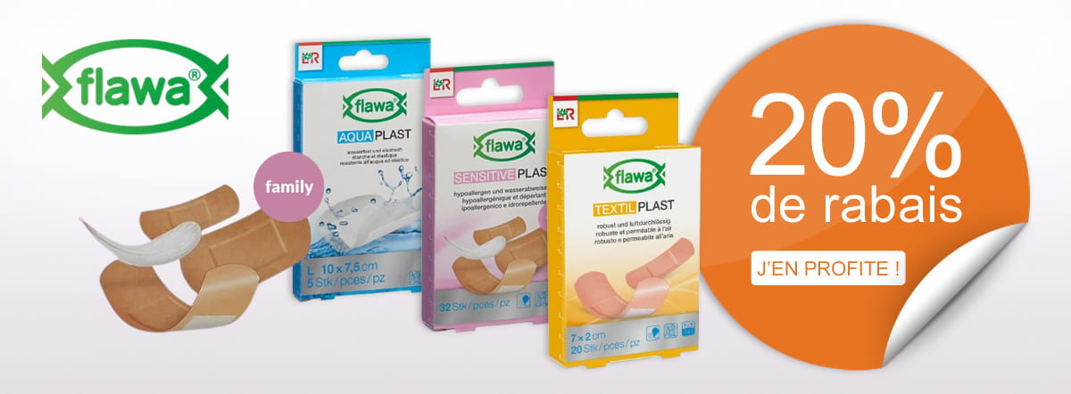 Durant le mois de mai, profitez -20% sur la gamme de pansements FLAWA !
