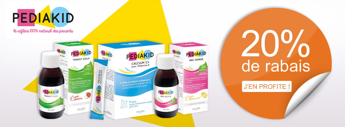 Durant le mois d'avril, profitez de -20% sur la gamme Pediakid. 