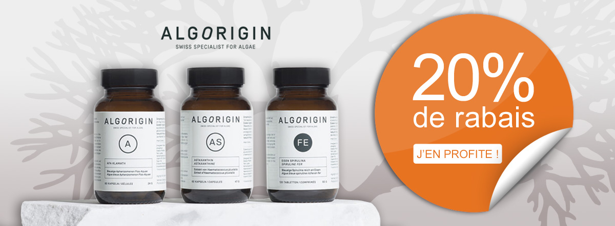 20% de rabais sur l’assortiment ALGORIGIN !