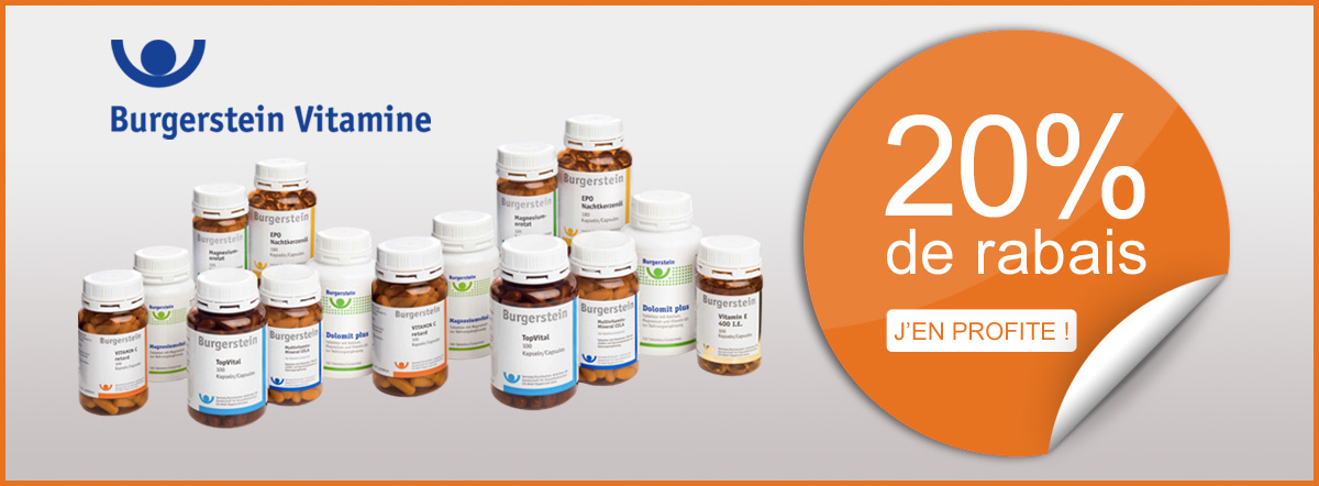 20% de rabais sur l’assortiment Burgerstein !