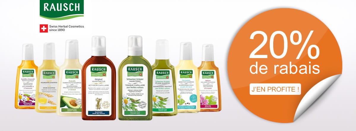 -20% sur la gamme des produits pour les cheveux RAUSCH